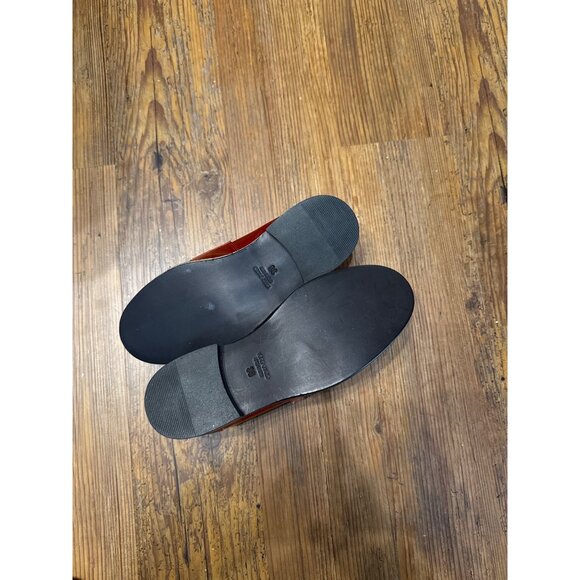 Boemos Womens Red Patent Leather Loafers Size 38 New - Picture 5 of 5